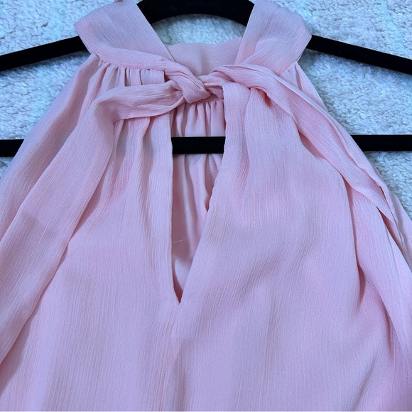 NWT 1State Bubblegum Pink Halter Maxi Dress Ruffles Valentines Day Easter XL - Picture 5 of 9